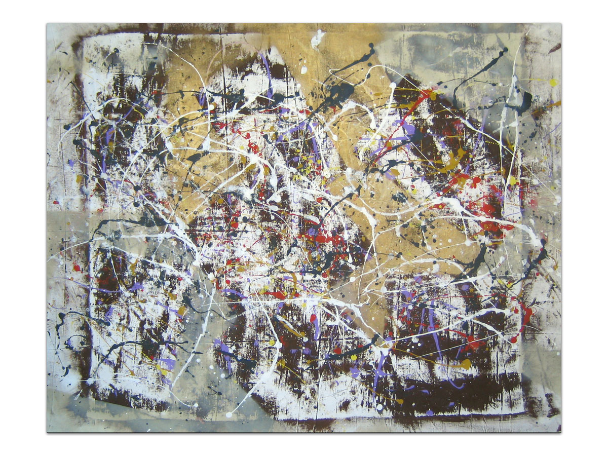Umjetničke slike umjetnine - MAG galerija - Zlatni trag - moderna apstraktna slika na platnu 105x75 cm