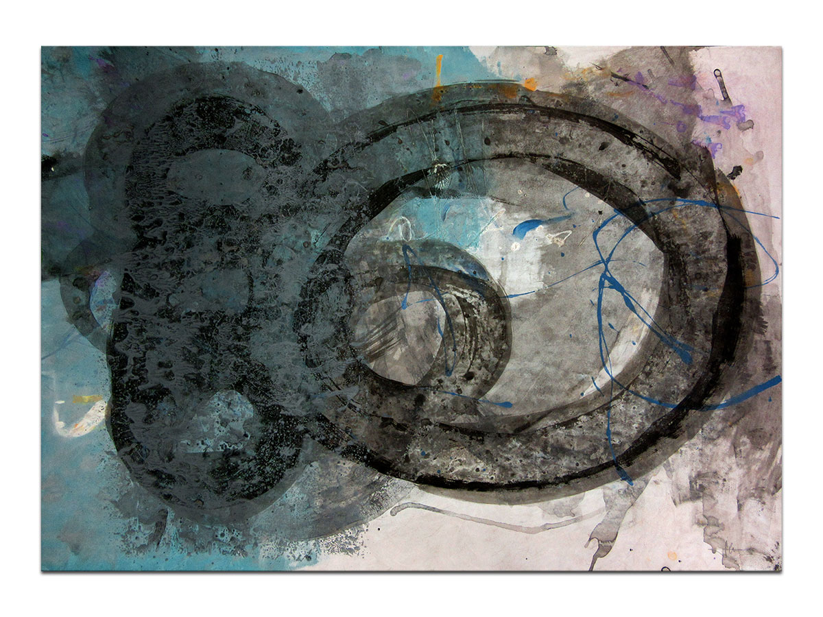 Moderne slike u galeriji MAG - apstraktna slika Krugovi noći IV akril na hameru 100x70 cm