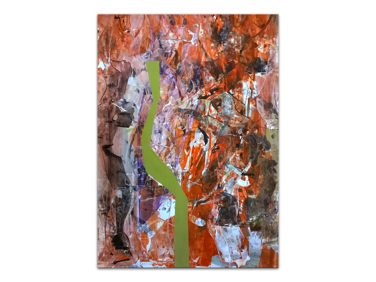 Suvremena umjetnost u galeriji MAG - apstraktna slika Dodir sudbine Akril na hameru 100x70 cm