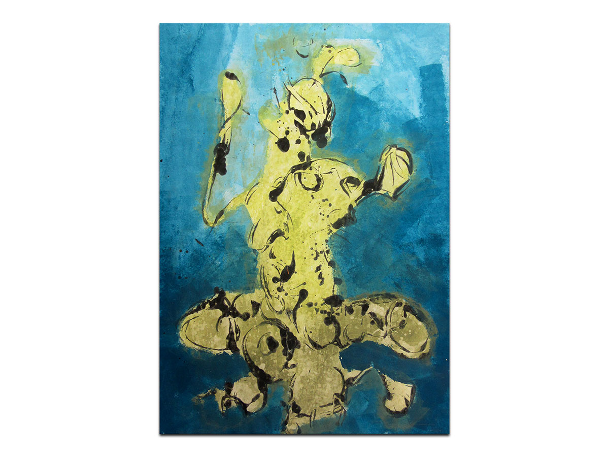Moderne slike u galeriji MAG - apstraktna slika Mantodea akril na hameru 100x70 cm