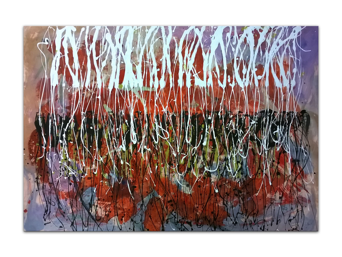 Rijeka galerije slika MAG - apstraktna slika Pustimo korijenje Akril na hameru 100x70 cm