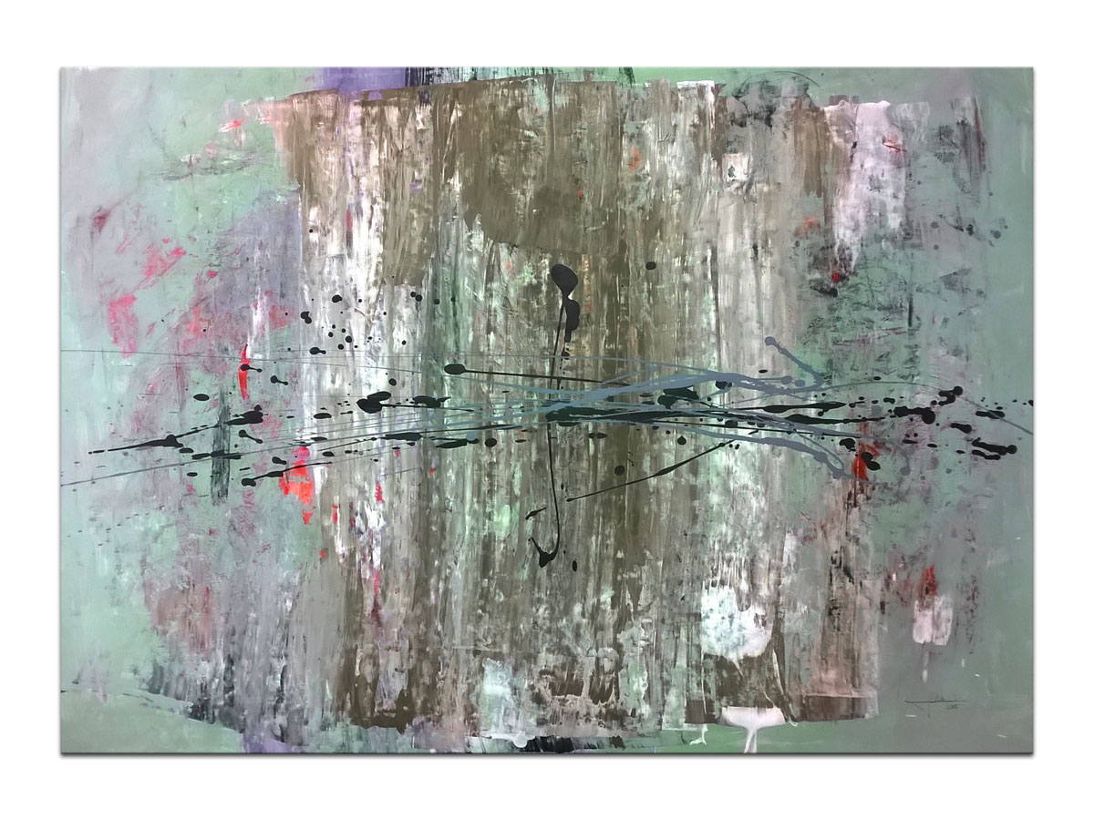 Suvremena umjetnost u galeriji MAG - originalna apstraktna slika Tijek emocija akril na hameru 100x70 cm