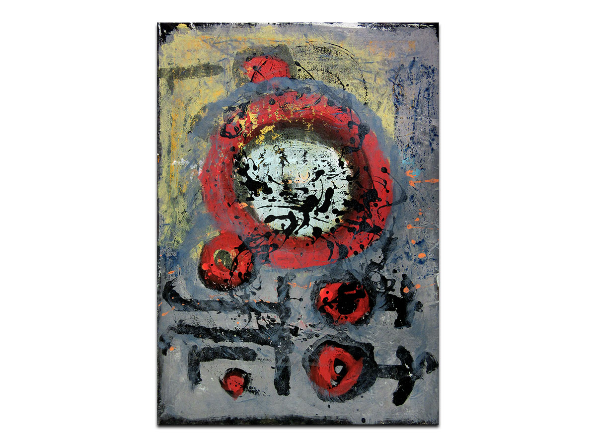 Moderne slike u galeriji MAG - apstraktna slika Drevni simboli akril na hameru 100x70 cm