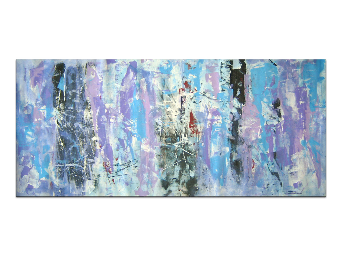 Moderna galerija Zagreb - apstraktna slika Ledena Akril na platnu 120x55 - MAG galerija