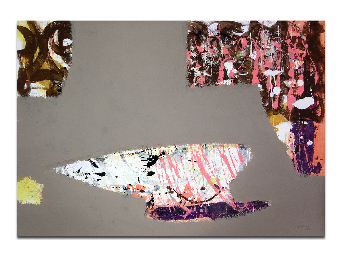 Galerija moderne umjetnosti MAG online galerija - apstraktna slika Skriveni pogledi akril na hameru 100x70 cm
