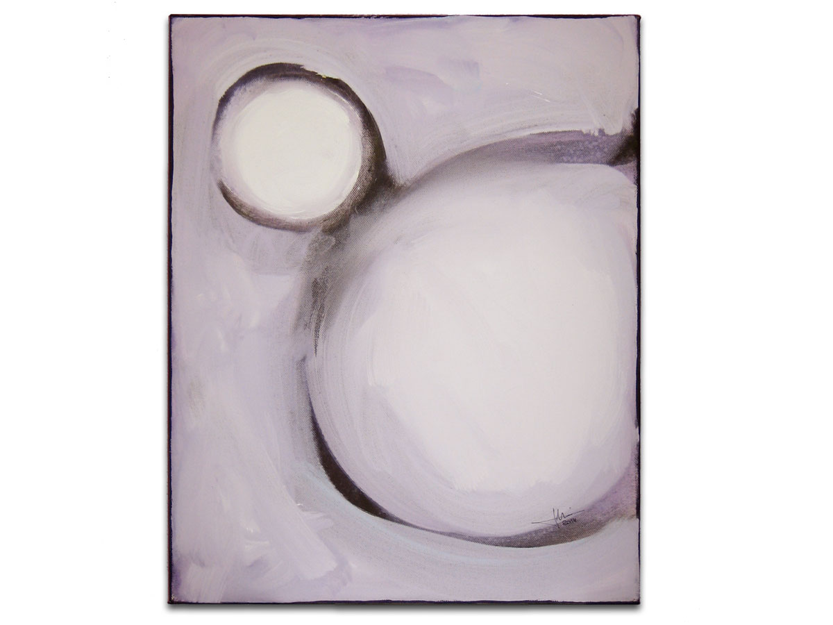 Apstraktni ekspresionizam u galeriji MAG - Pogled iz magle - apstraktna slika na platnu 50x40 cm