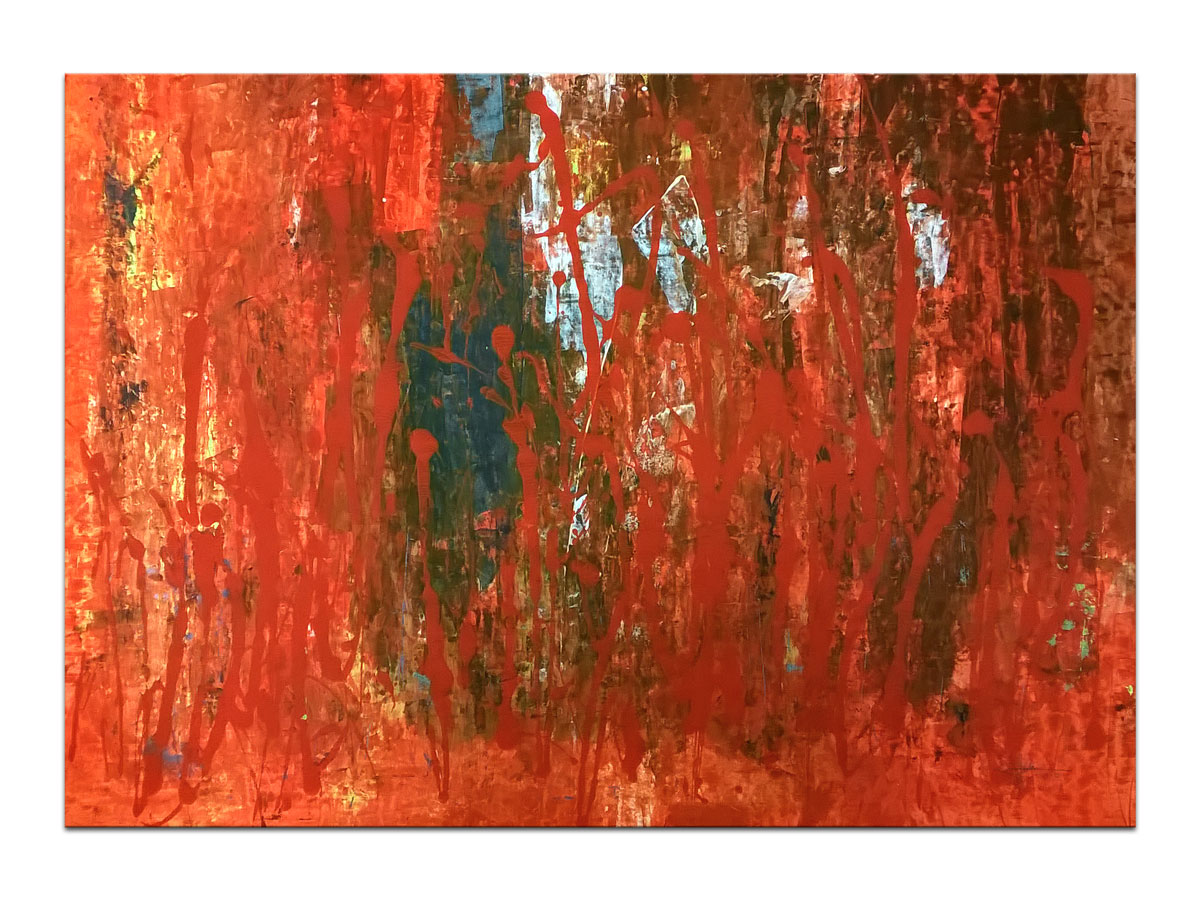 Uređenje doma slikama galerije MAG - originalna apstraktna slika Vision of Burning Incident akril na hameru 100x70 cm
