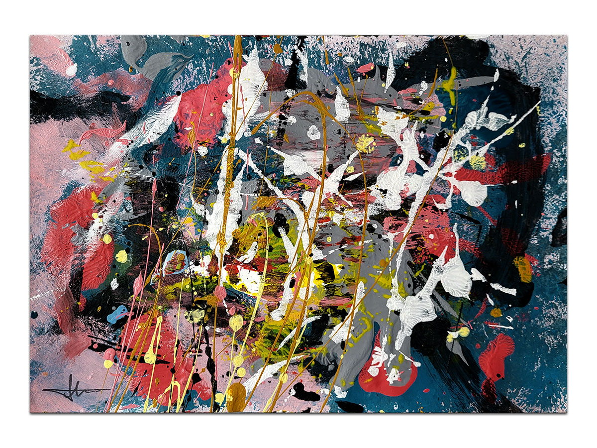 Moderne slike u galeriji MAG - apstraktna slika Mind games akril na hameru 30x20 cm