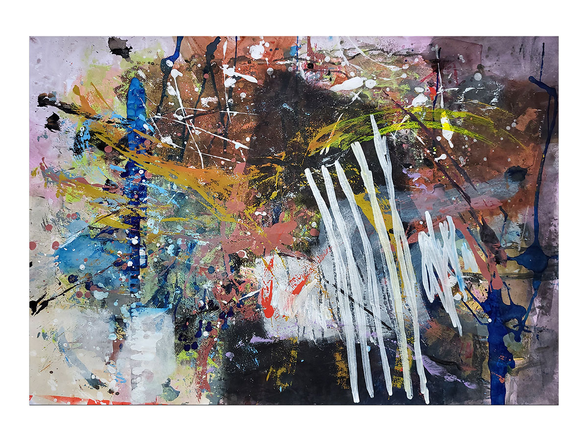 Moderne slike u galeriji MAG - apstraktna slika Pet sekundi svjetla akril na hameru 100x70 cm