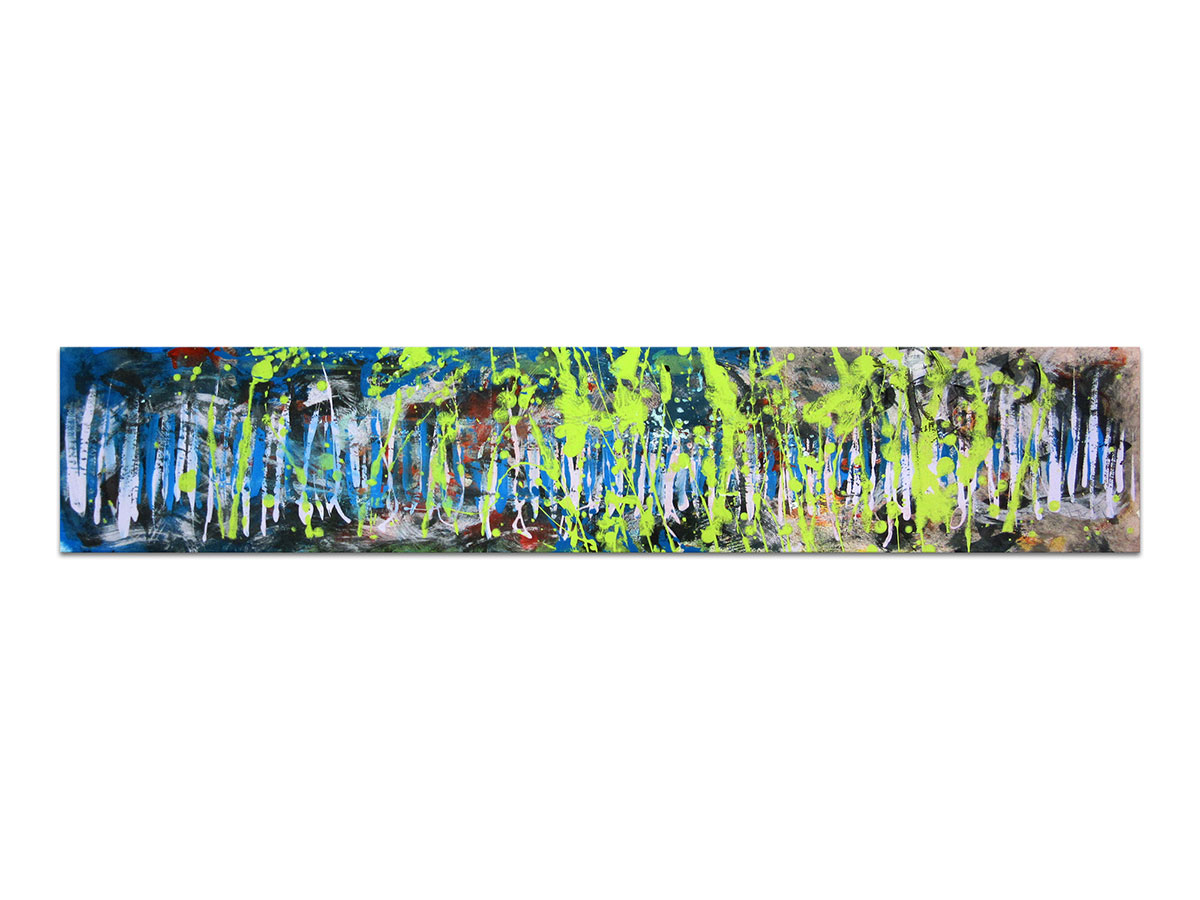 Moderna galerija apstraktnih slika MAG - apstraktna slika Slobodni stil III akril na hameru 100x20 cm