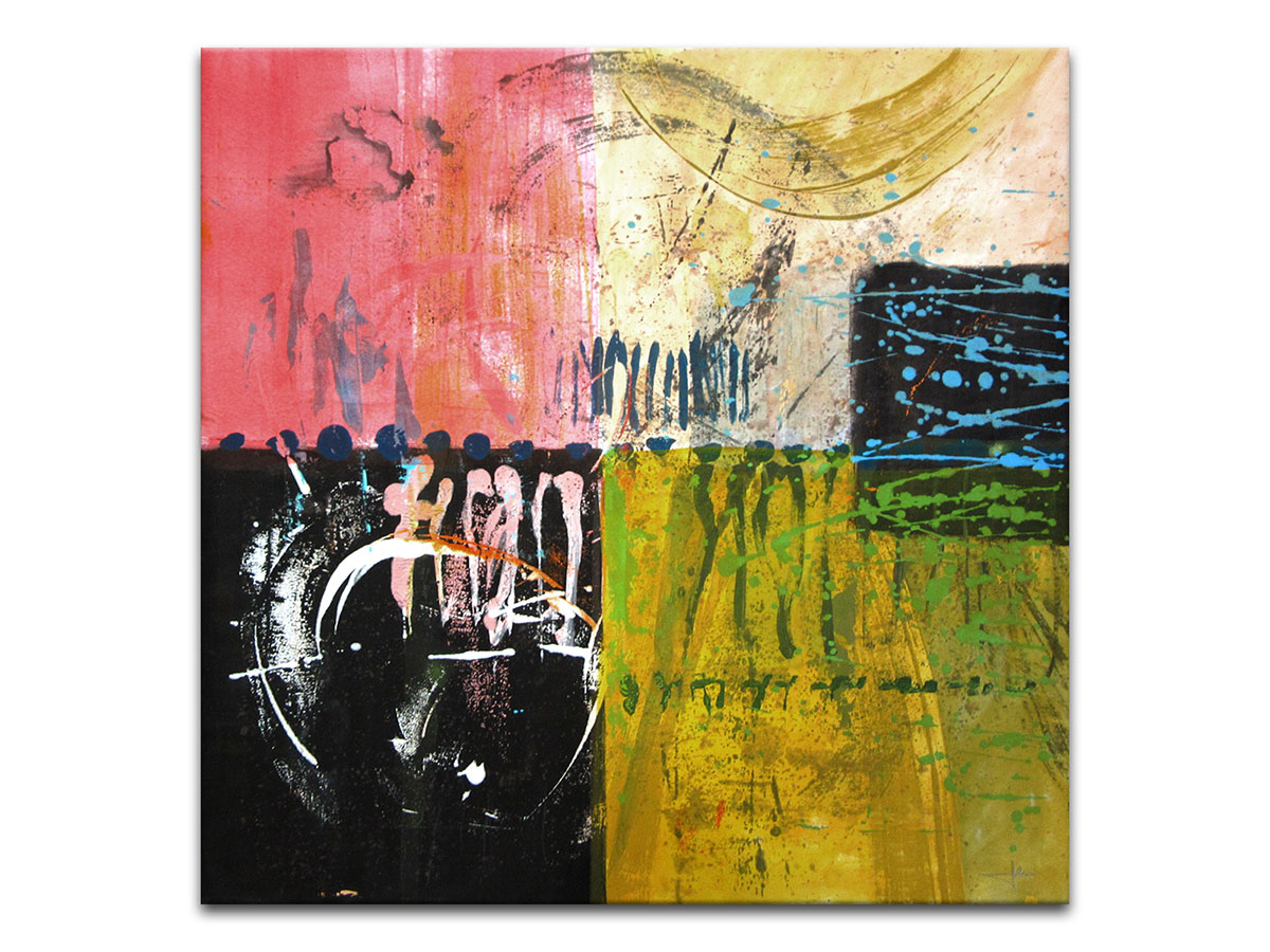 Moderne slike u galeriji MAG - apstraktna slika Ljetne emocije akril na hameru 70x70 cm