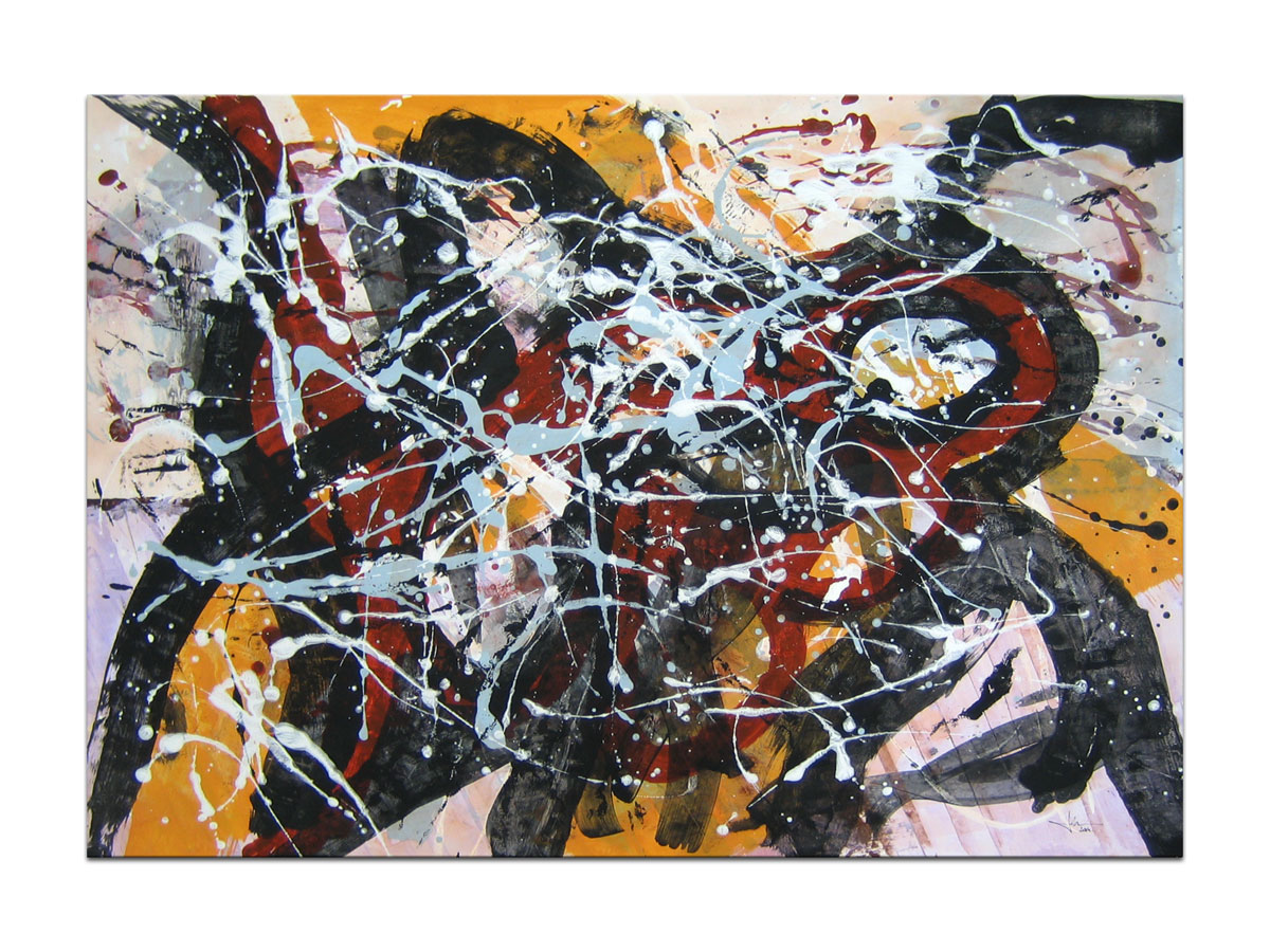 Dnevni boravak opremite slikama galerije MAG - apstraktna slika Devijacije Akril na hameru 100x70 cm