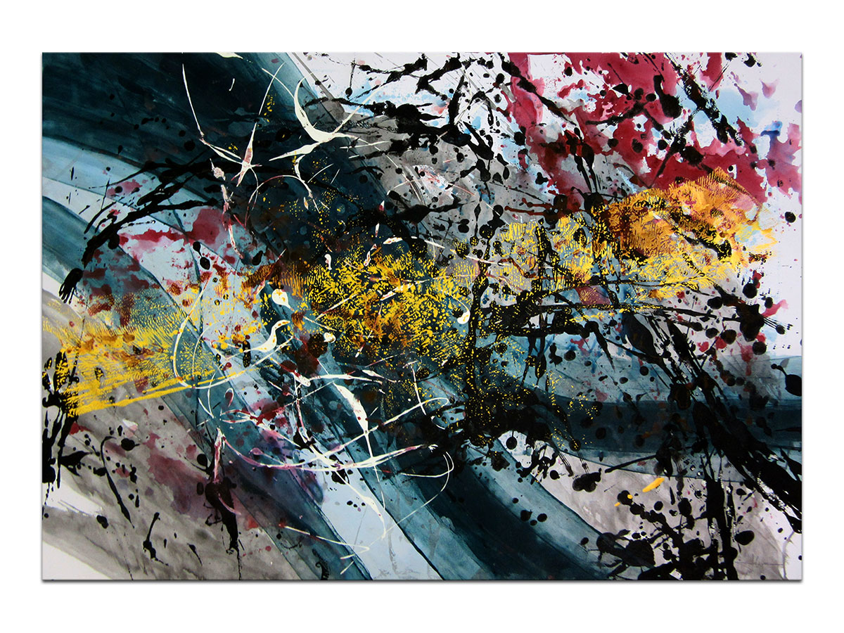 Moderne slike u galeriji MAG - apstraktna slika Izvan tonaliteta akril na hameru 100x70 cm