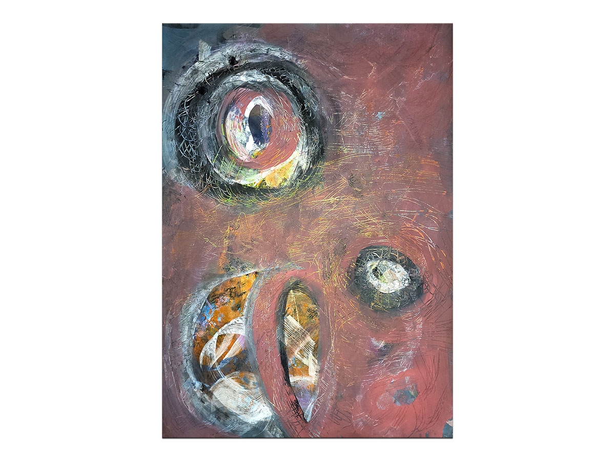 Moderne slike u galeriji MAG - apstraktna slika Unutarnji vidici akril na hameru 100x70 cm