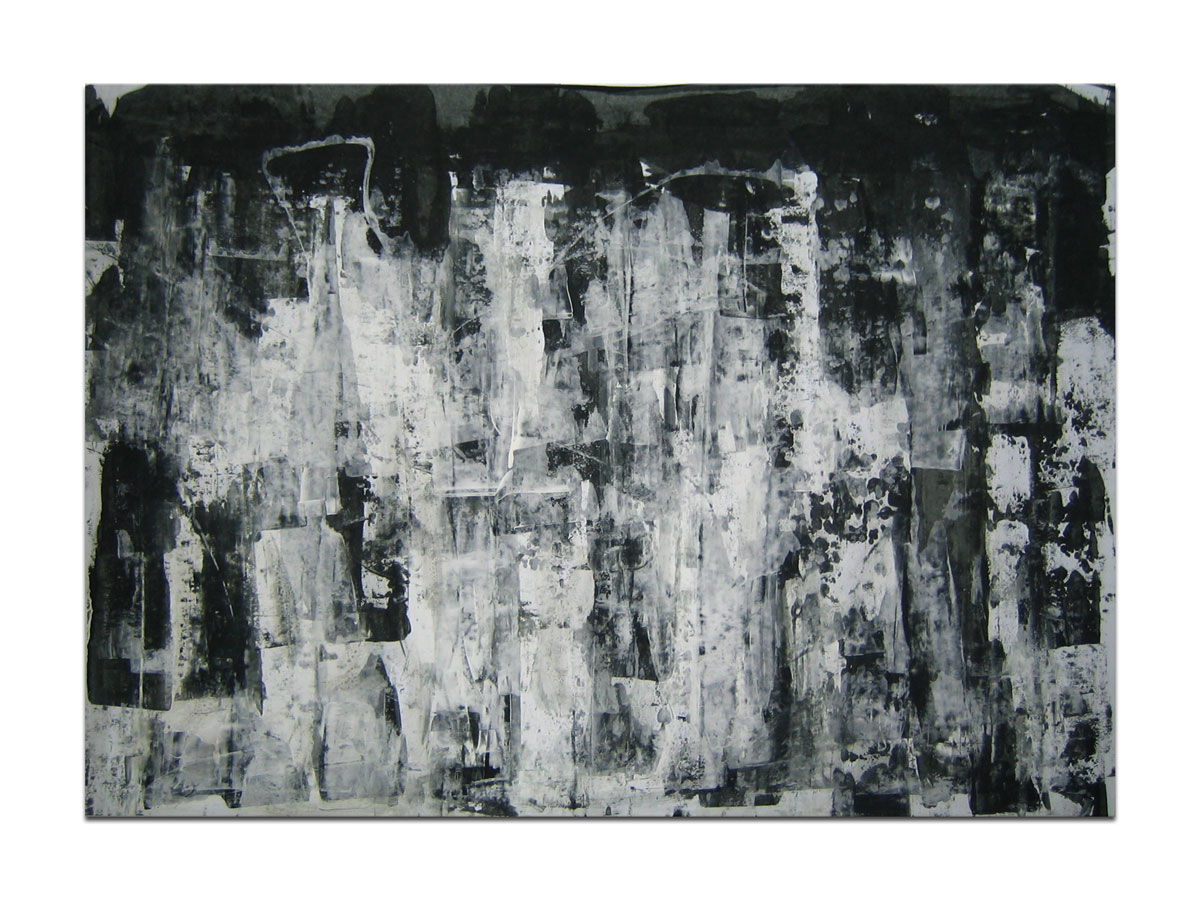 Umjetničke galerije Split - MAG galerija - apstraktna slika Poslije grada akril na hameru 100x70 cm