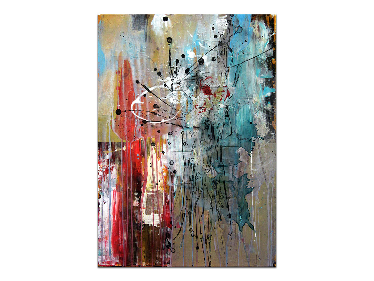 Moderne slike u galeriji MAG - apstraktna slika Usnule uspomene akril na napetom platnu 70x50 cm