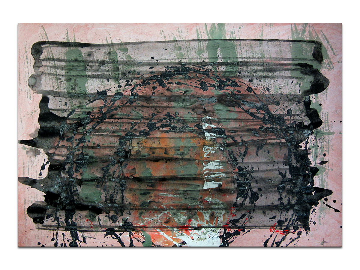 Moderne slike u galeriji MAG - apstraktna slika Prožima se kroz tminu akril na hameru 100x70 cm