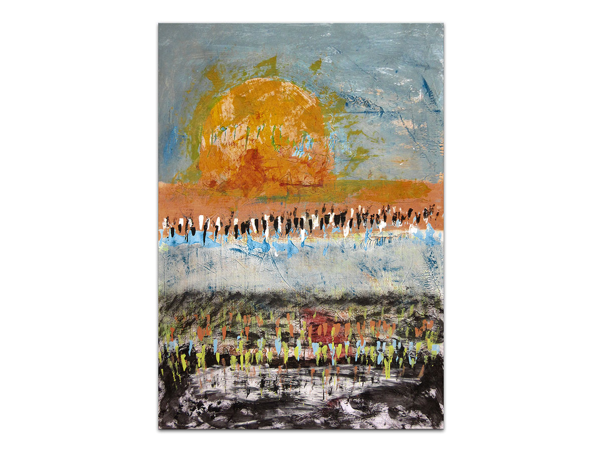 Moderna galerija apstraktnih slika MAG - apstraktna slika Na obali sunca akril na hameru 100x70 cm