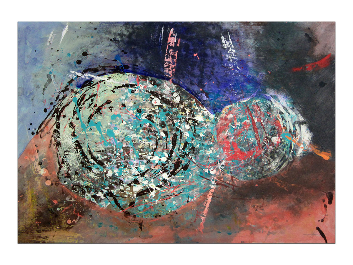 Moderne slike u galeriji MAG - apstraktna slika Osjetljive vizije akril na hameru 100x70 cm