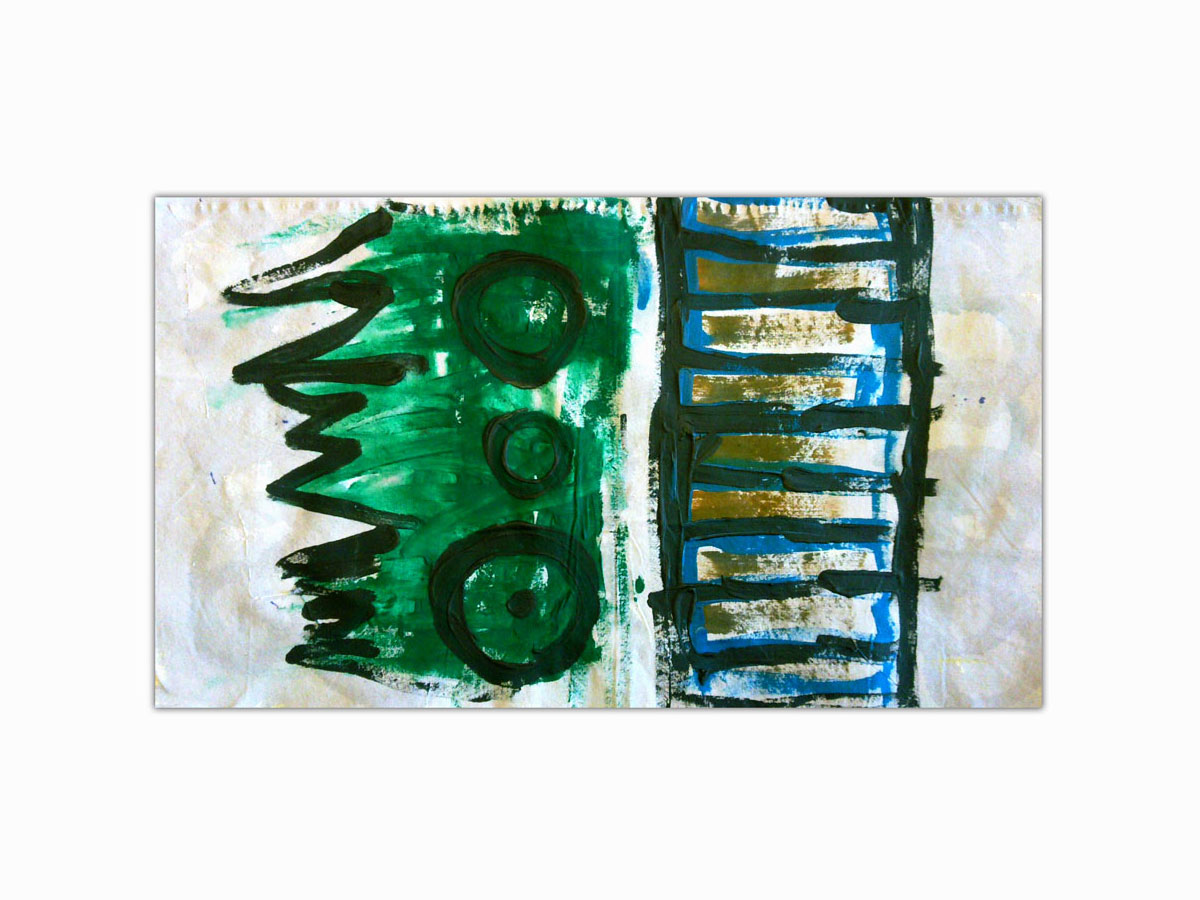 Apstraktni ekspresionizam predstavnici u galeriji MAG - apstraktna slika na platnu Diabolus viridis