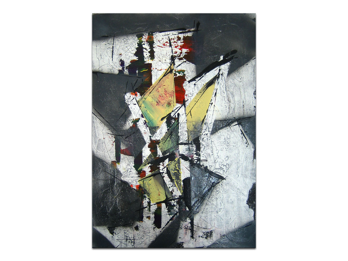 Umjetničke slike prodaja u galeriji MAG - apstraktna slika Režim akril na hameru 50x35 cm