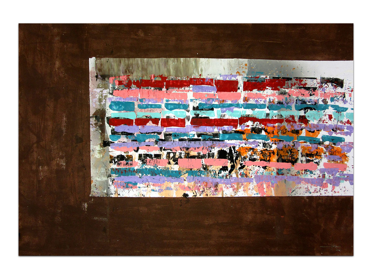 Galerije umjetničkih slika MAG - apstraktna slika Sjećanje iz djetinjstva akril na hameru 100x70 cm