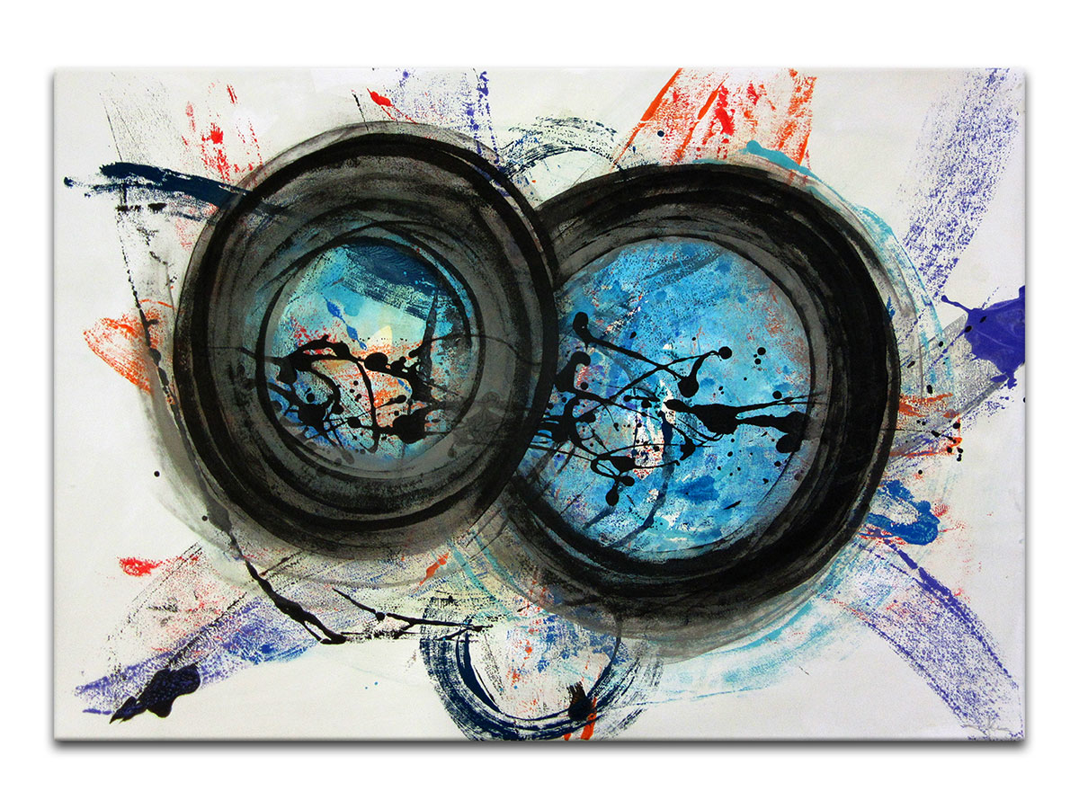 Moderne slike u galeriji MAG - apstraktna slika Pogled u nepoznato akril na hameru 100x70 cm