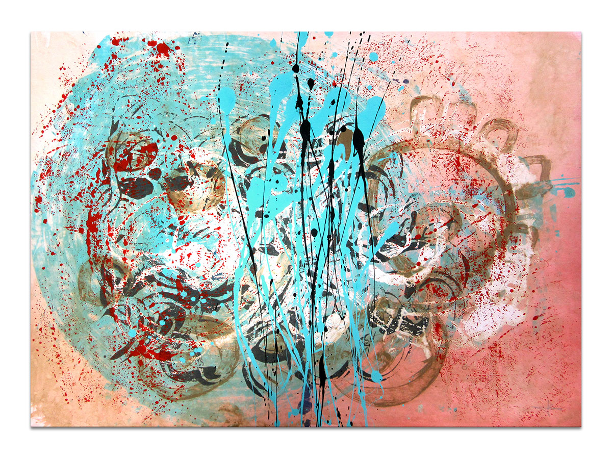 Moderne slike u galeriji MAG - apstraktna slika Mirisi jeseni akril na hameru 70x50 cm