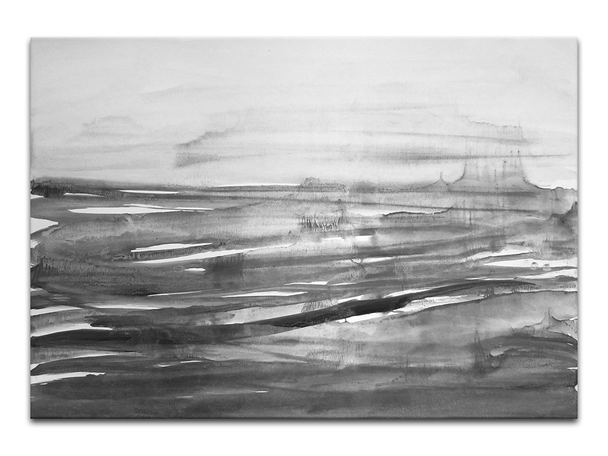 Moderne slike u galeriji MAG - apstraktna slika Drevni pejzaž akril na hameru 100x70 cm
