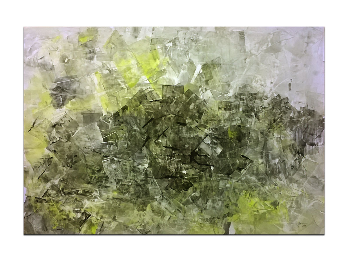 Apstraktni ekspresionizam u galeriji MAG - apstraktna slika Kristalizacija 4 Akril na hameru 100x70 cm