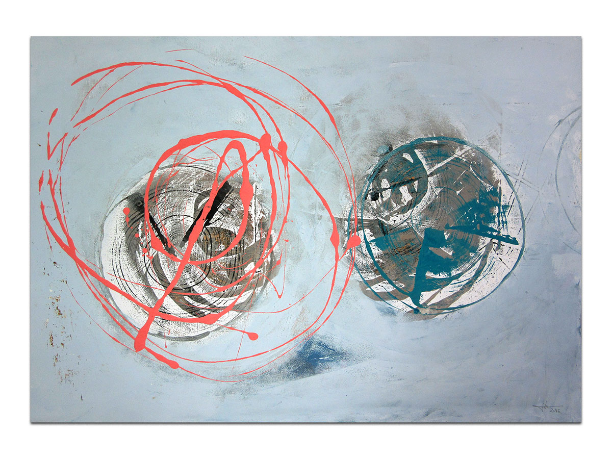 Prodaja umjetničkih slika u online galeriji MAG - apstraktna slika Projekcija požude akril na hameru 100x70 cm