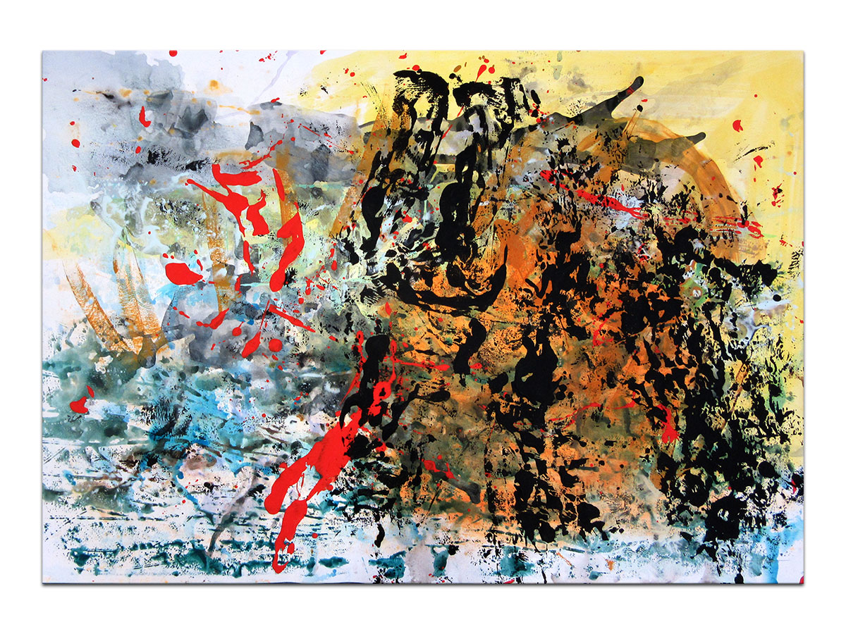 Moderne slike u galeriji MAG - apstraktna slika Tigrova mast akril na hameru 100x70 cm