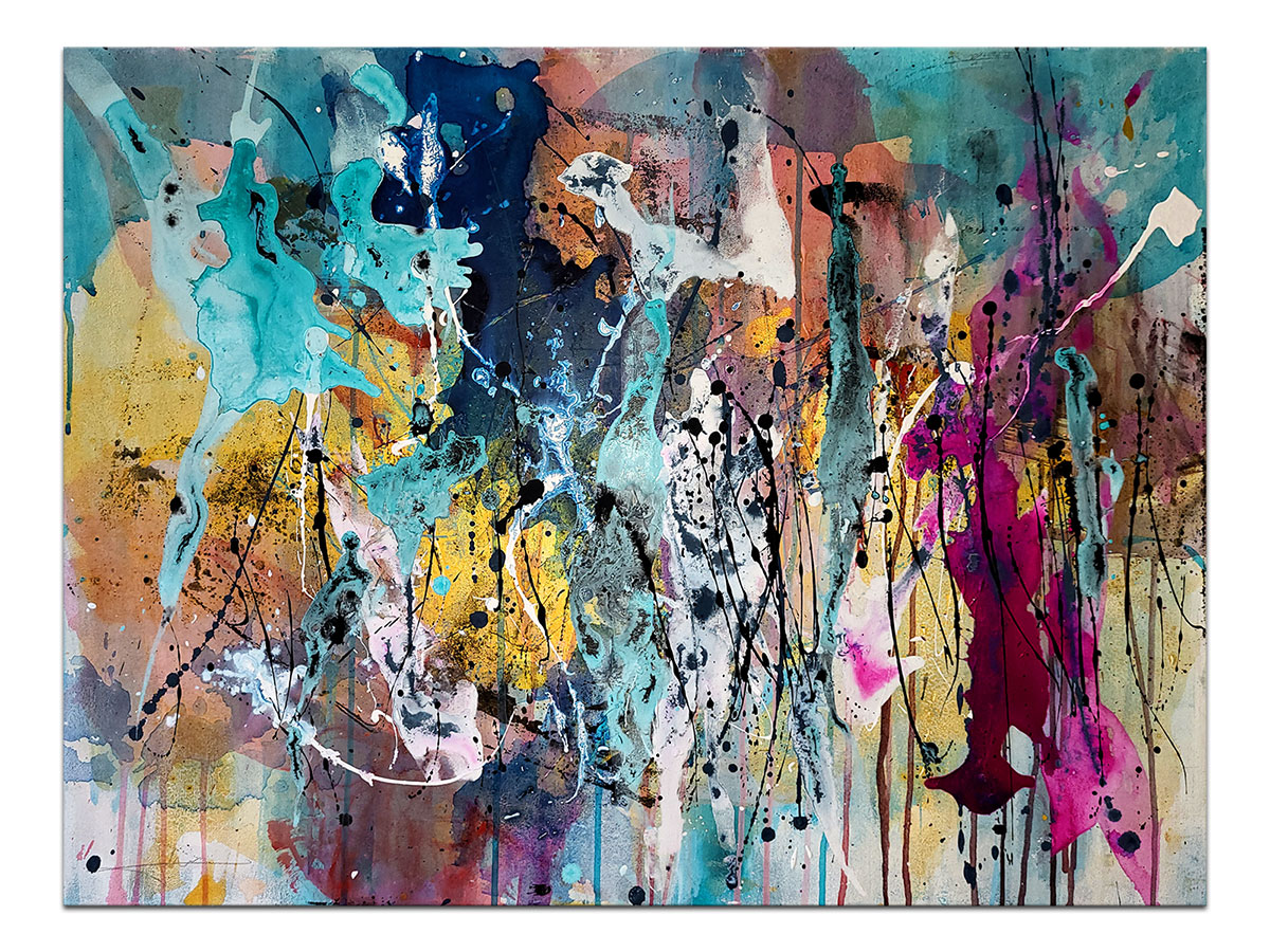 Moderne slike u galeriji MAG - apstraktna slika Izboj emocija Akril na platnu 80x60 cm