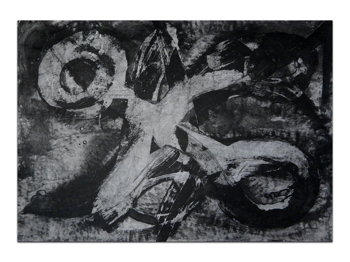 Moderne slike u galeriji MAG - apstraktna slika Mračni signal akril na hameru 100x70 cm