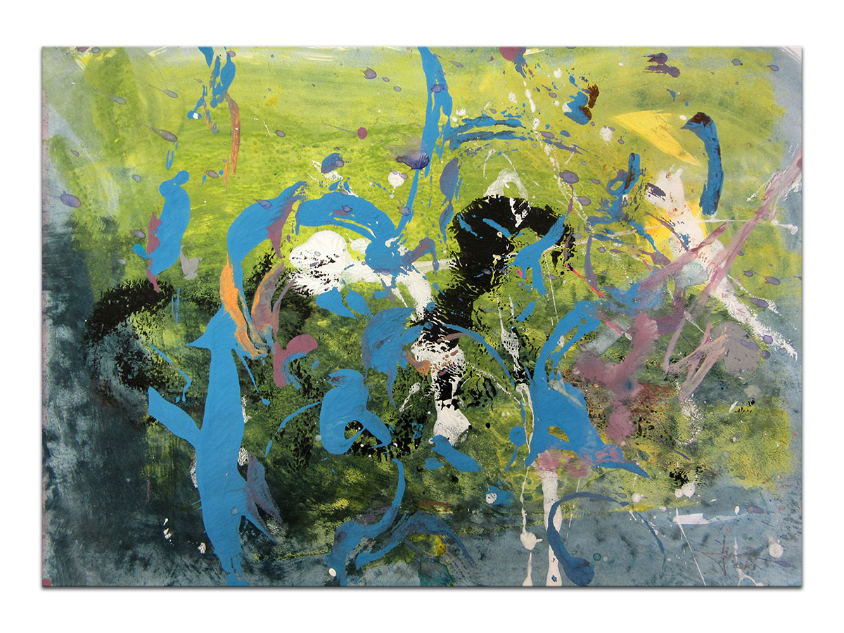 Moderne slike u galeriji MAG - apstraktna slika Druga fotosinteza akril na hameru 42x29 cm