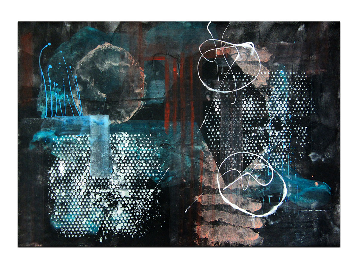 Moderne slike u galeriji MAG - apstraktna slika Noćni zanos II akril na hameru 100x70 cm