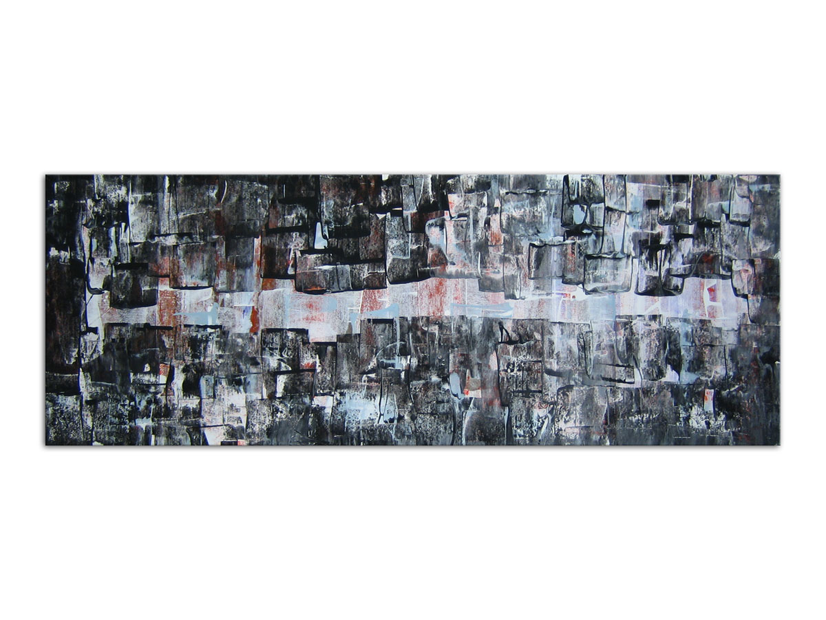 Slikarstvo apstrakcija u galeriji MAG - apstraktna slika Tajni prolaz akril na platnu 75x30 cm