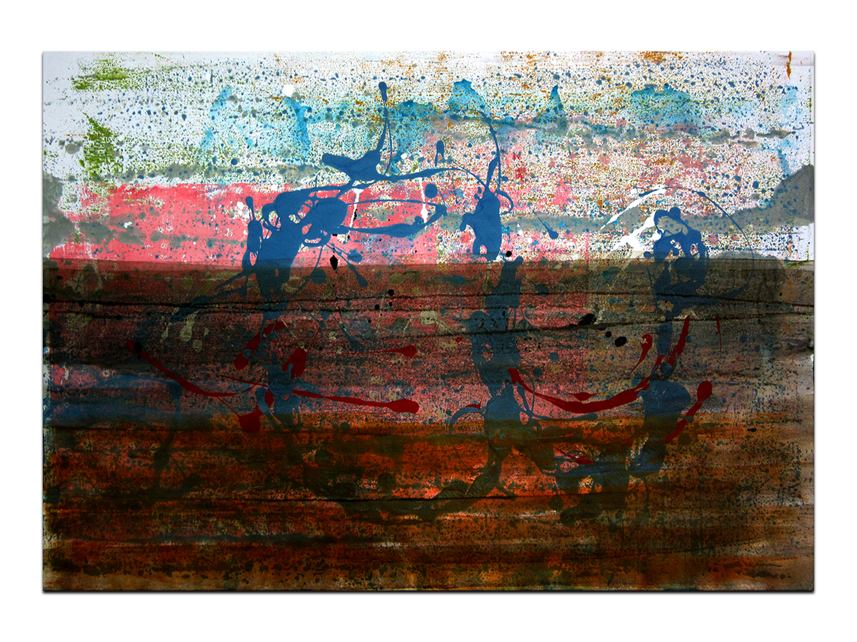 Moderne slike u galeriji MAG - apstraktna slika Morske nemani akril na hameru 100x70 cm