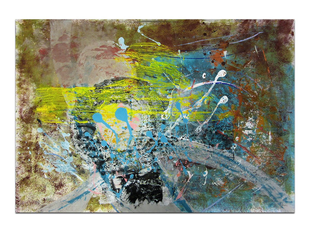 Moderne slike u galeriji MAG - apstraktna slika U potrazi akril na hameru 100x70 cm