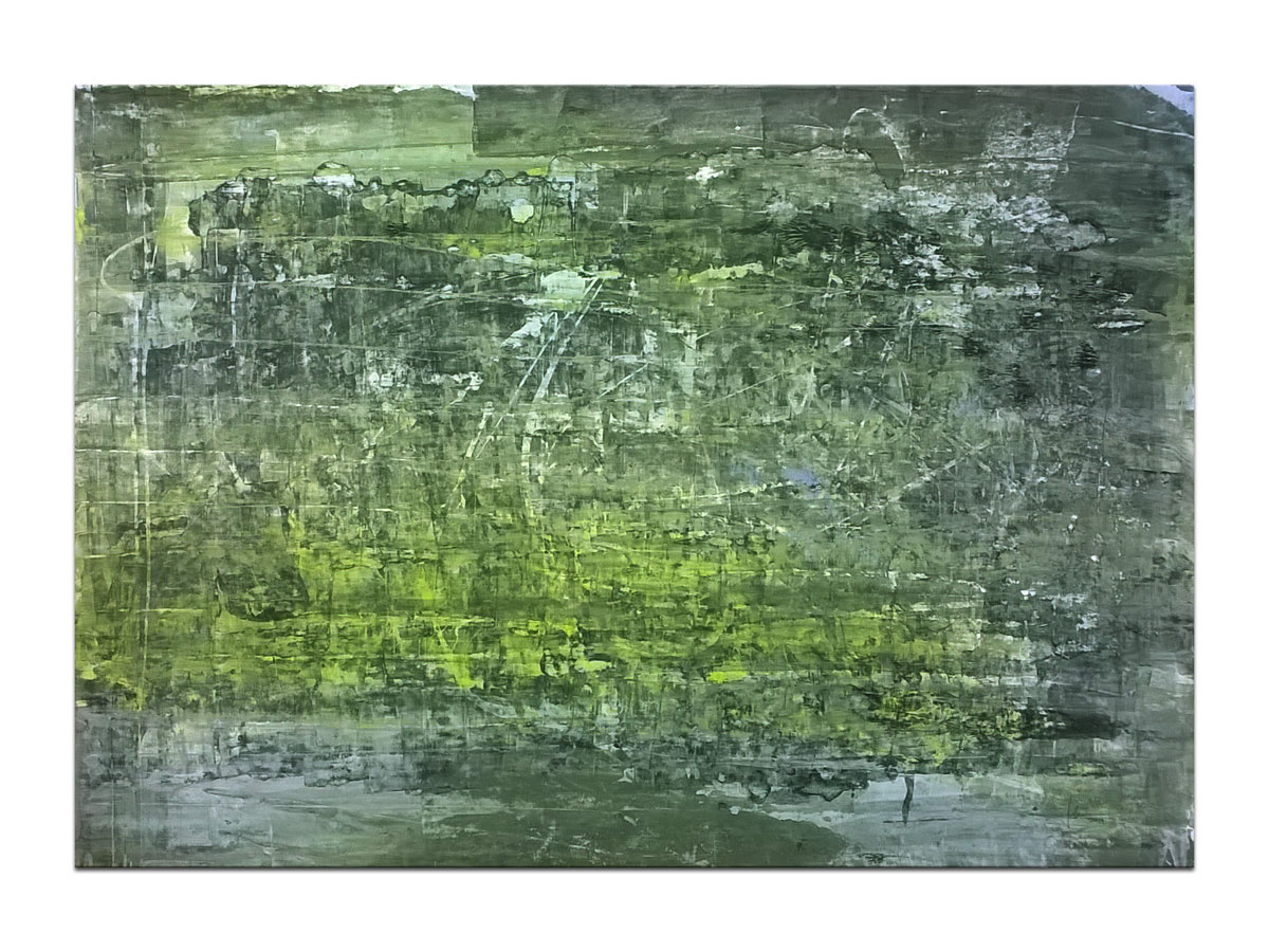Akril na papiru u galeriji MAG - apstraktna slika Tragovi života Akril na hameru 100x70 cm