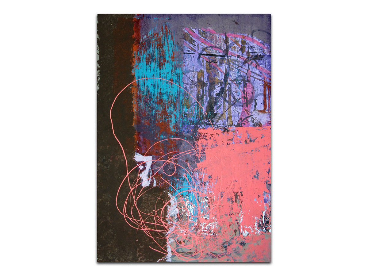 Prodaja umjetničkih slika u online galeriji MAG - apstraktna slika Magnetni vrtovi akril na hameru 70x50 cm