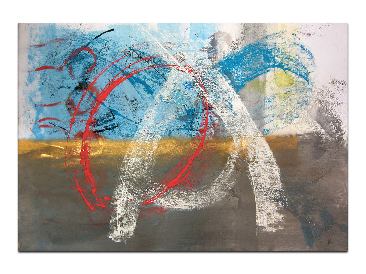Moderne slike u galeriji MAG - apstraktna slika Buđenje dana akril na hameru 100x70 cm