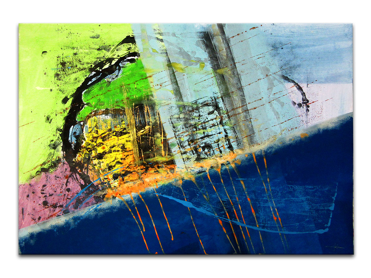 Moderne slike u galeriji MAG - apstraktna slika Nagnuto more akril na hameru 100x70 cm