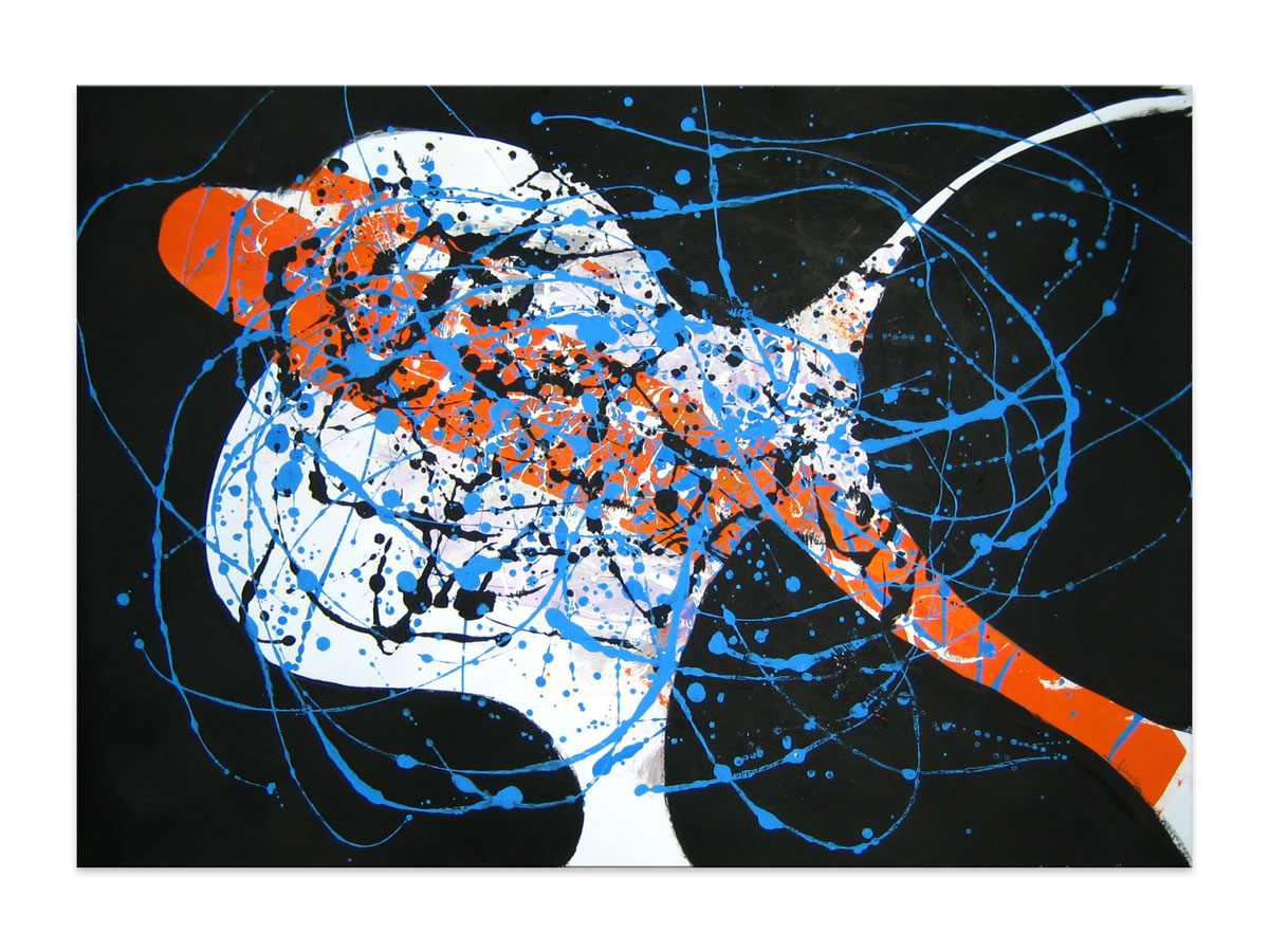 Prodajna galerija slika MAG - apstraktna slika Octopus akril na hameru 100x70 cm