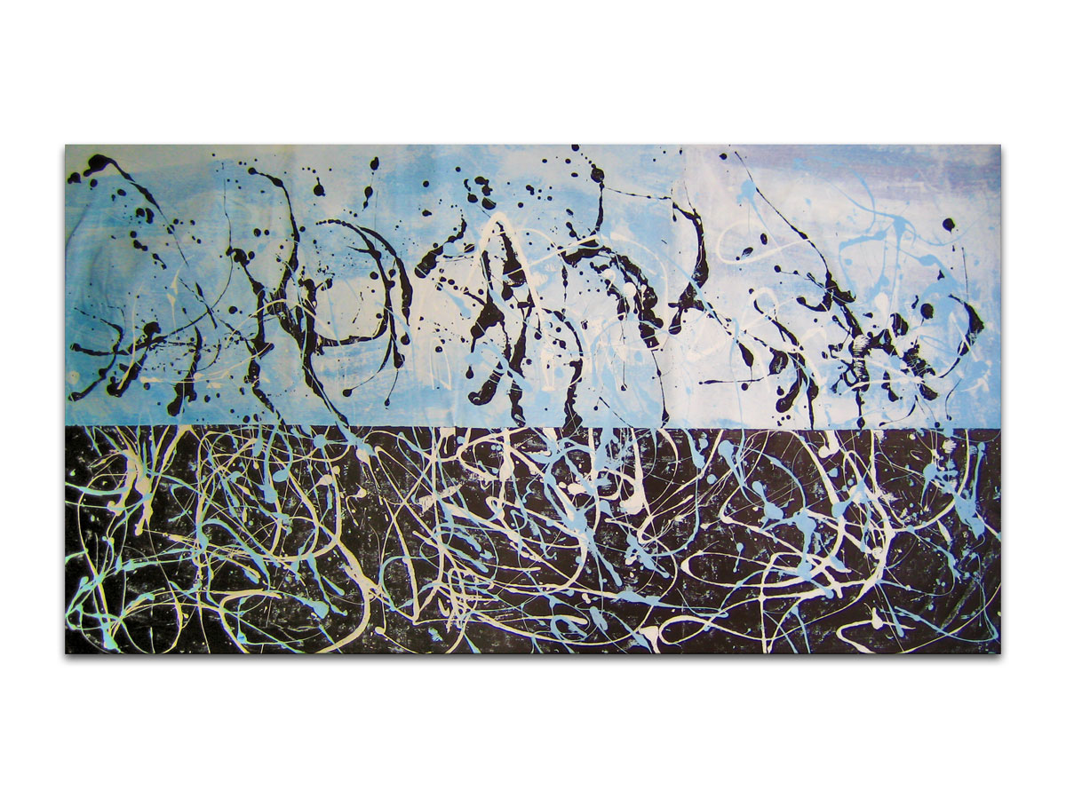 Apstraktna umjetnost slikari apstrakcije u online galeriji MAG - Ples plavog neba - slika na platnu 125x70 cm