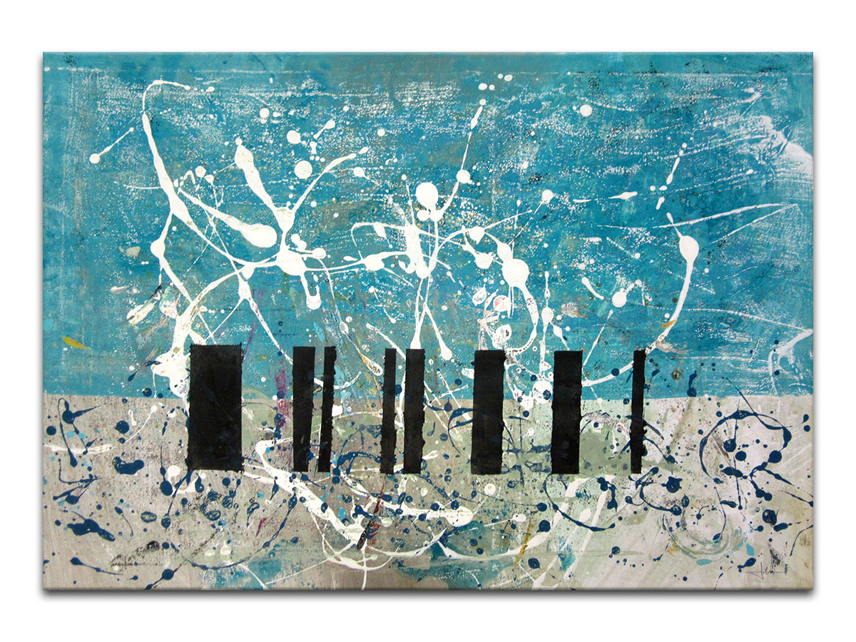 Moderne slike u galeriji MAG - apstraktna slika Kalibracija akril na hameru 100x70 cm