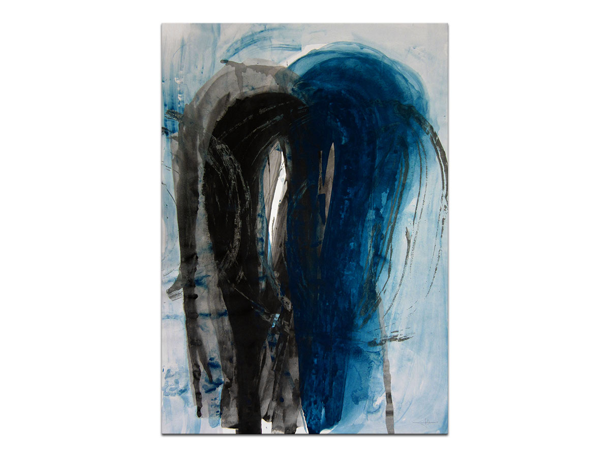 Moderne slike u galeriji MAG - apstraktna slika Plava aura akril na hameru 100x70 cm