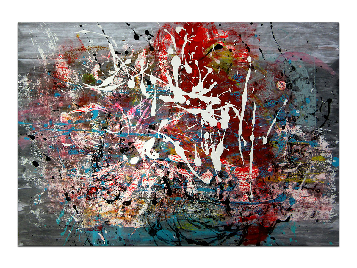 Moderne slike u galeriji MAG - apstraktna slika Životna vatra akril na hameru 100x70 cm