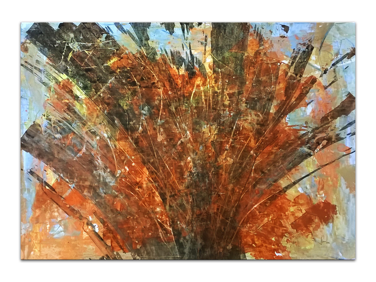 Galerija umjetnina Split MAG galerija - apstraktna slika Iskonski plamen Akril na hameru 100x70 cm