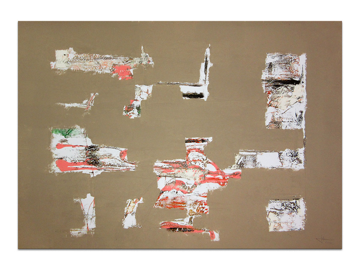 Galerija moderne umjetnosti MAG online galerija - apstraktna slika Skriveni pogledi IV akril na hameru 100x70 cm